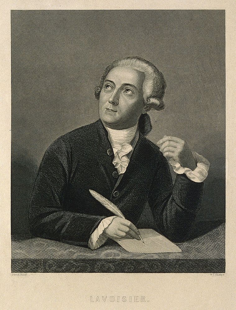 Antoine Laurent Lavoisier. Stipple engraving by W. C. Sharpe after J. L. David.