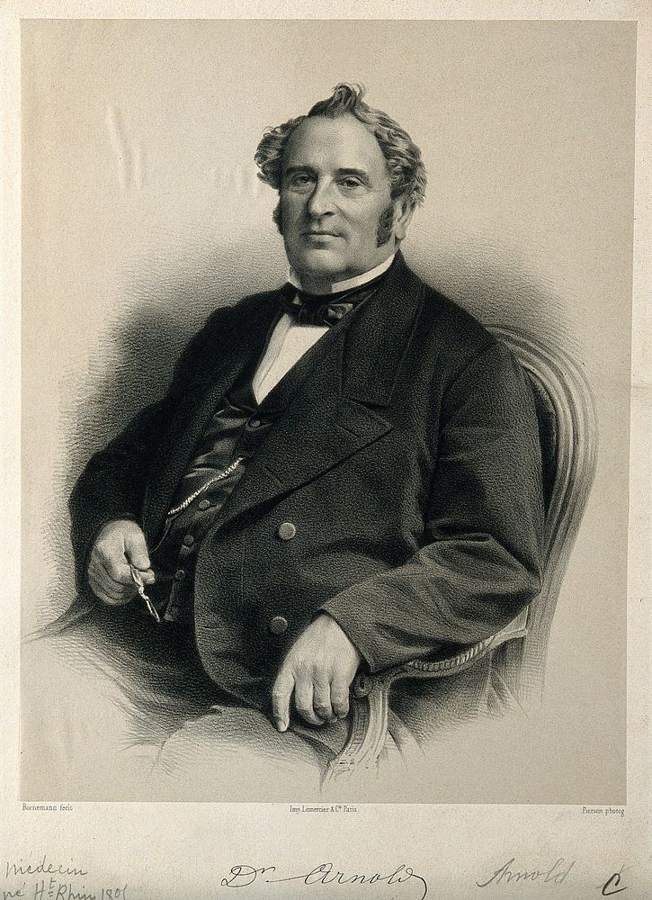 Friedrich Arnold. Lithograph by C. Bornemann, 1873, after P.L. Pierson.