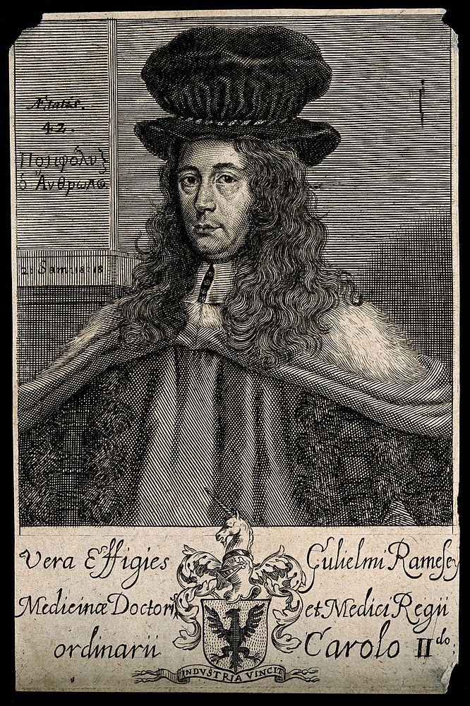William Ramesey. Line engraving by W. Sherwin, 1668.