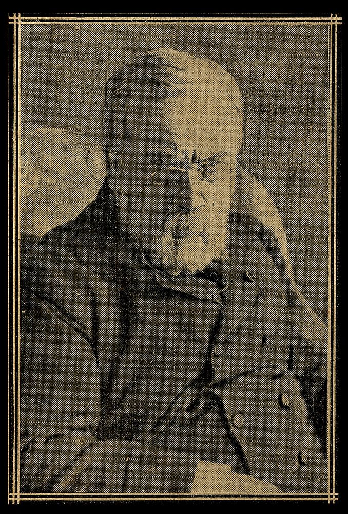 Lucien (or Sacha) Guitry in character as Louis Pasteur. Photogravure after Gerschell.