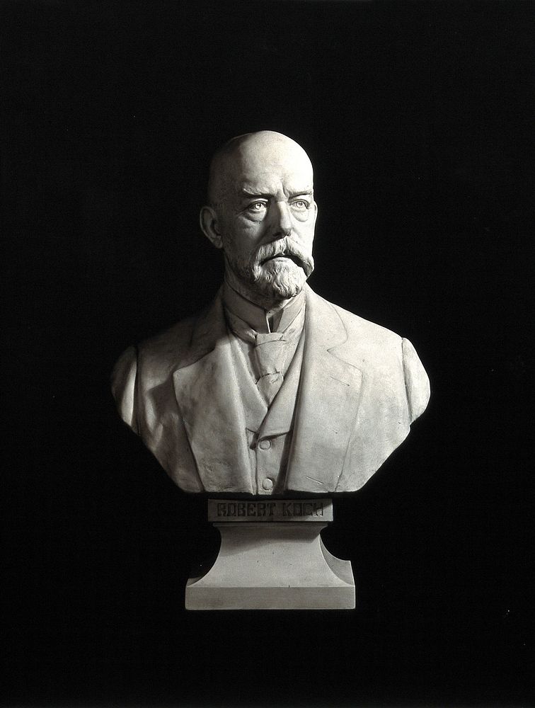 Robert Koch. Photograph by Kaufmann-Fabry after a bust, 1933.