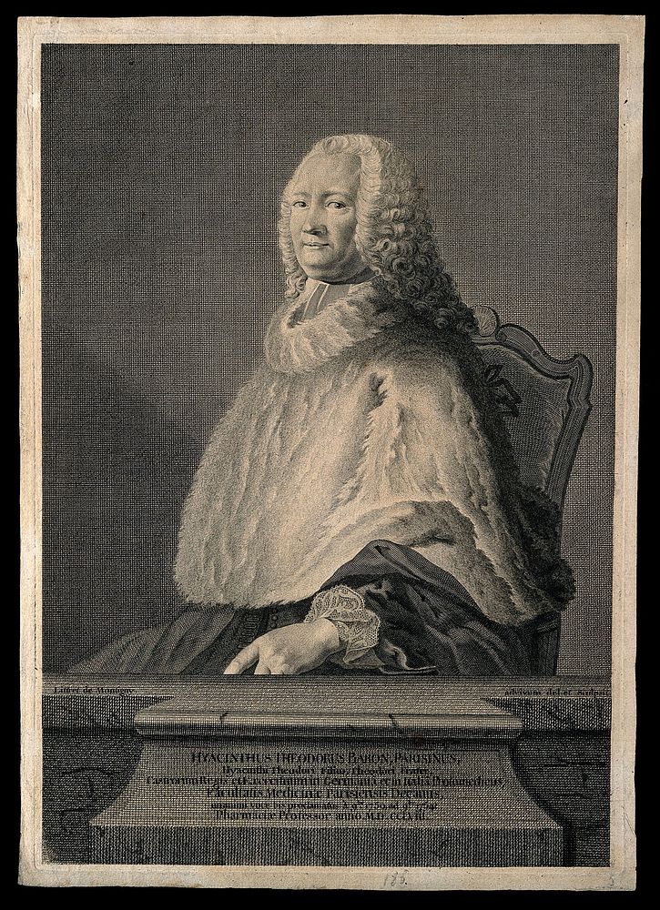Hyacinthe Théodore Baron. Engraving by L. de Montigny after himself.