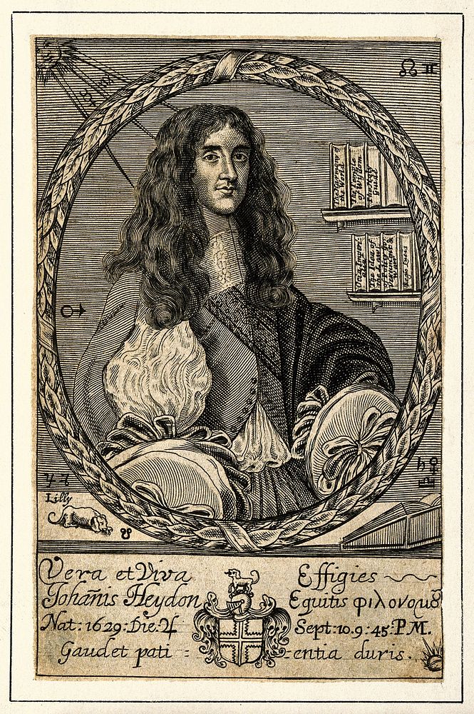 John Heydon. Line engraving, 1664.
