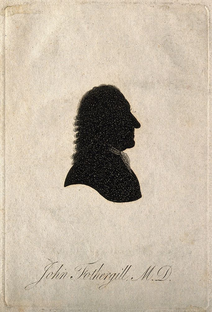 John Fothergill. Aquatint silhouette, 1801.