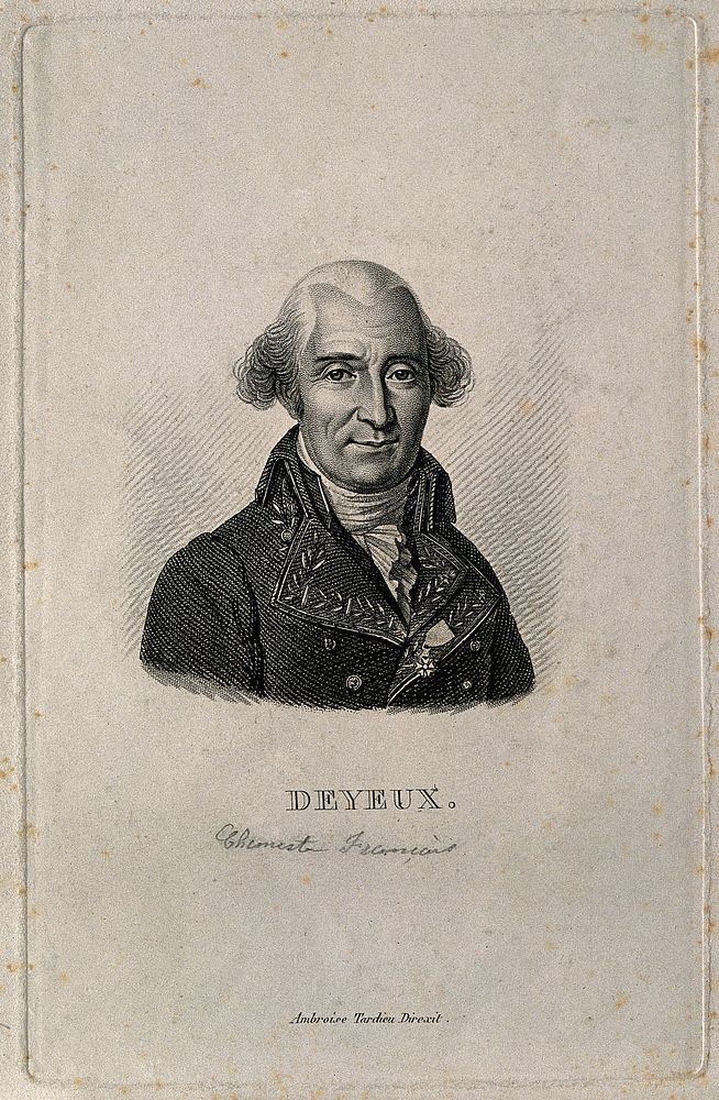 Nicolas Deyeux. Stipple engraving by A. Tardieu.