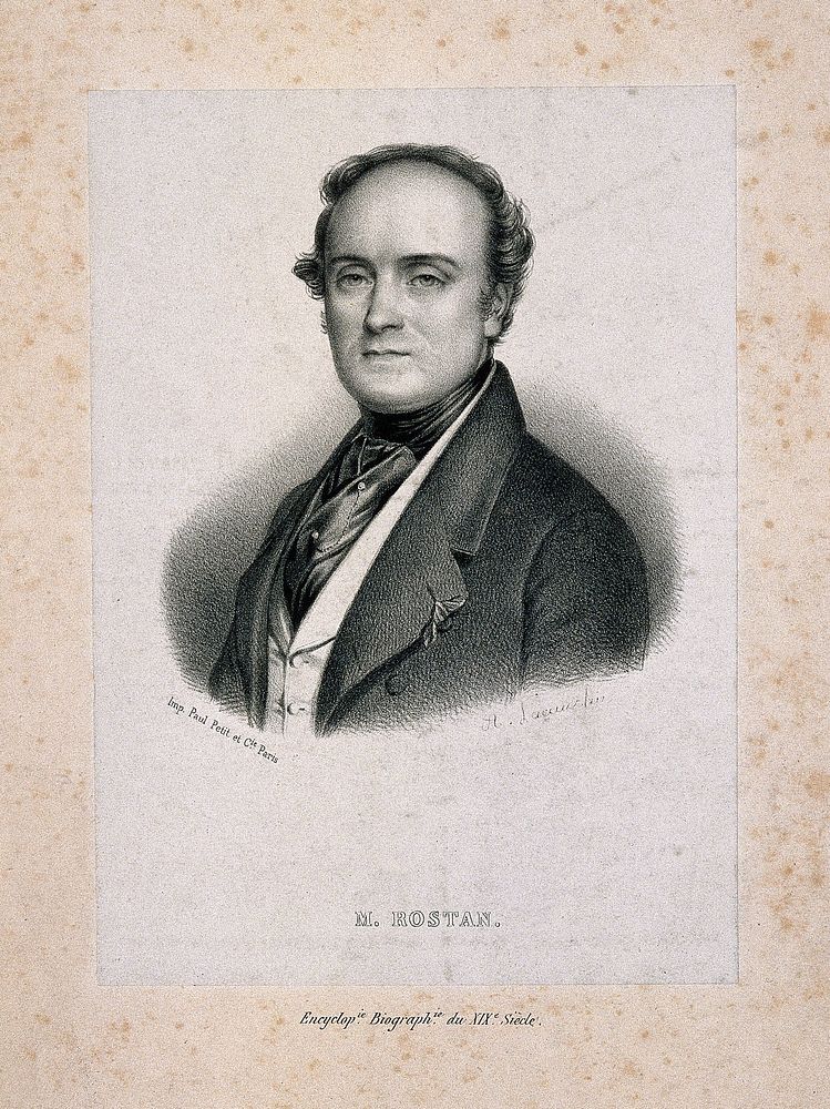 Louis-Léon Rostan. Lithograph by A. Lacauchie.