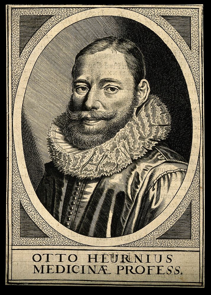 Otto Heurnius. Line engraving by C. Ammon.