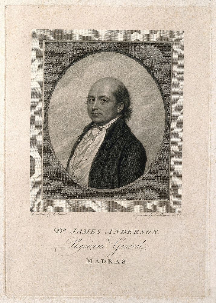 James Anderson. Stipple engraving by L. Schiavonetti after J. Smart.