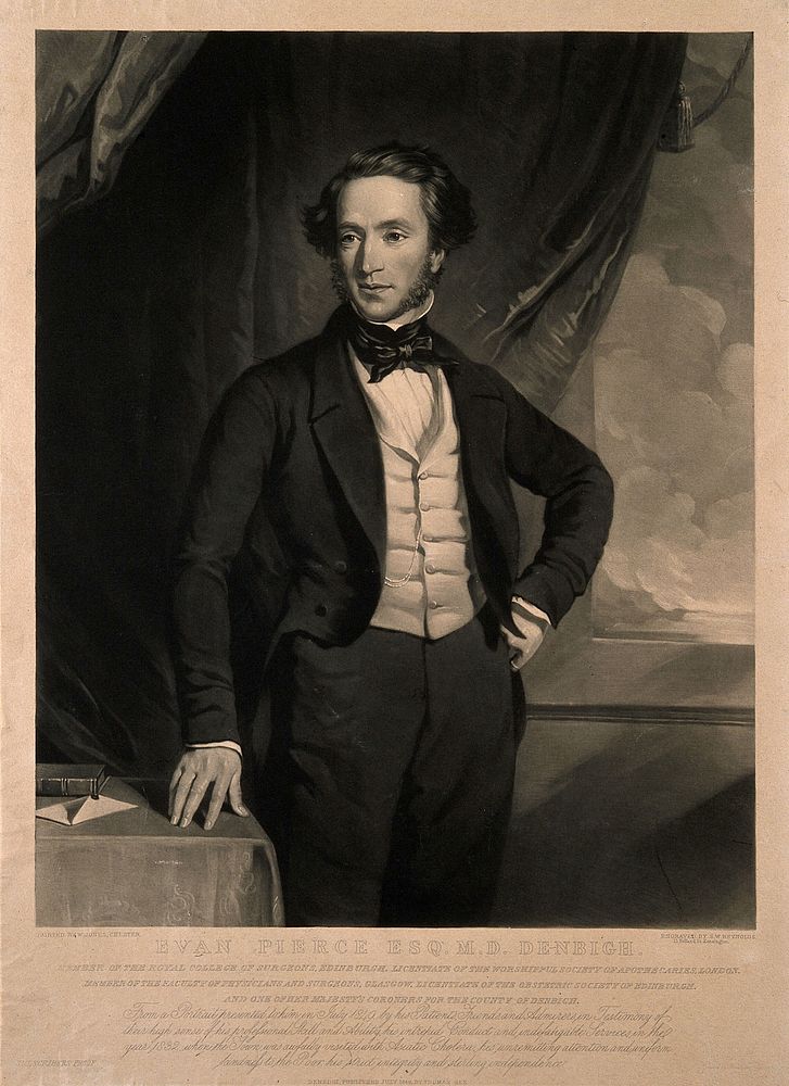 Evan Pierce. Mezzotint by S. W. Reynolds, junior, 1849, after W. Jones.