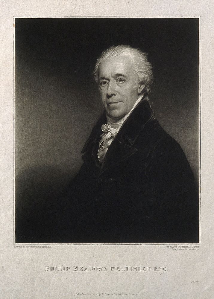 Philip Meadows Martineau. Mezzotint by T. Lupton, 1830, after Sir W. Beechey, 1825.