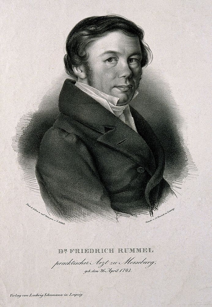 Friedrich Jakob Rummel. Lithograph by G. F. Schlick.