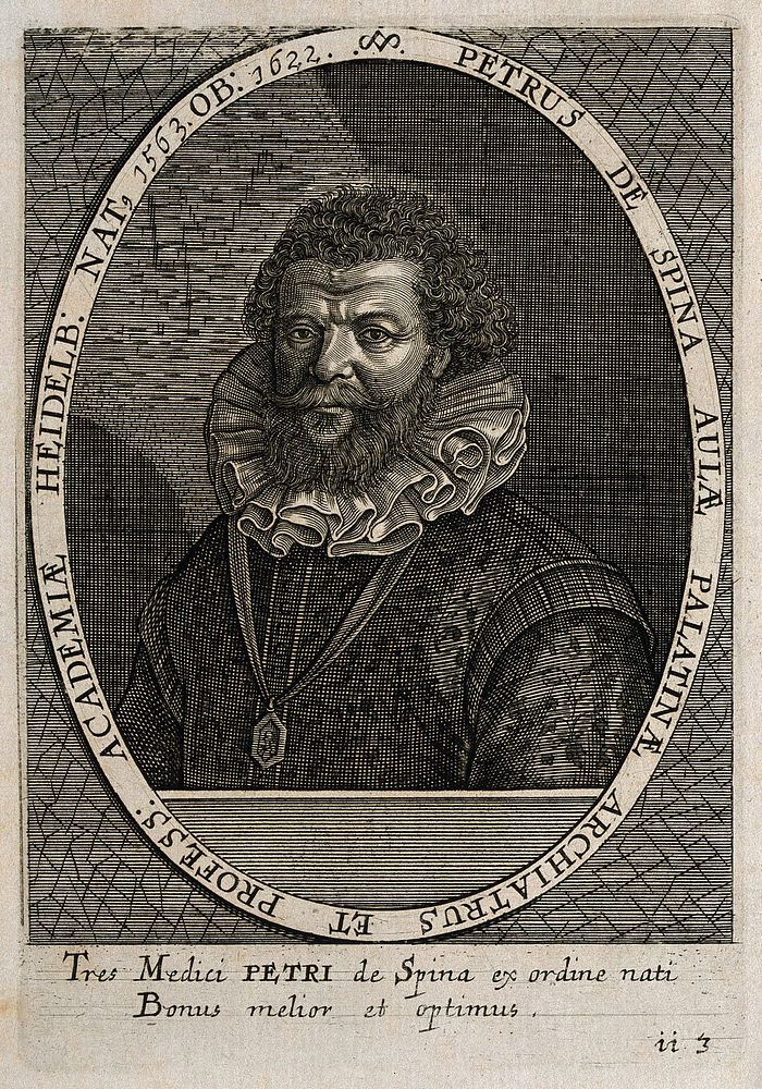 Petrus de Spina. Line engraving, 1645.