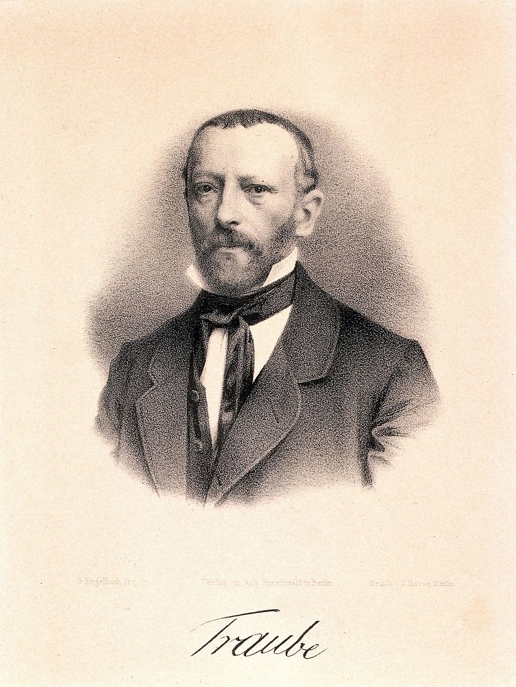 Ludwig Traube. Lithograph by G. Engelbach.