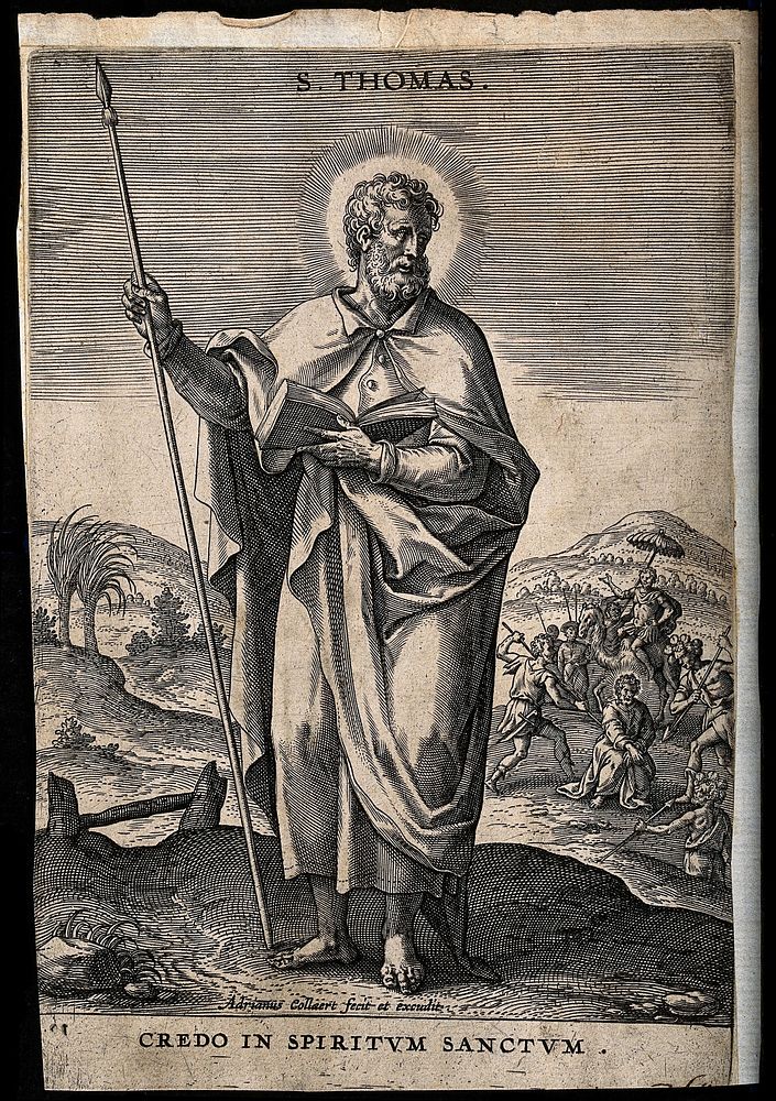Saint Thomas. Engraving by A. Collaert.