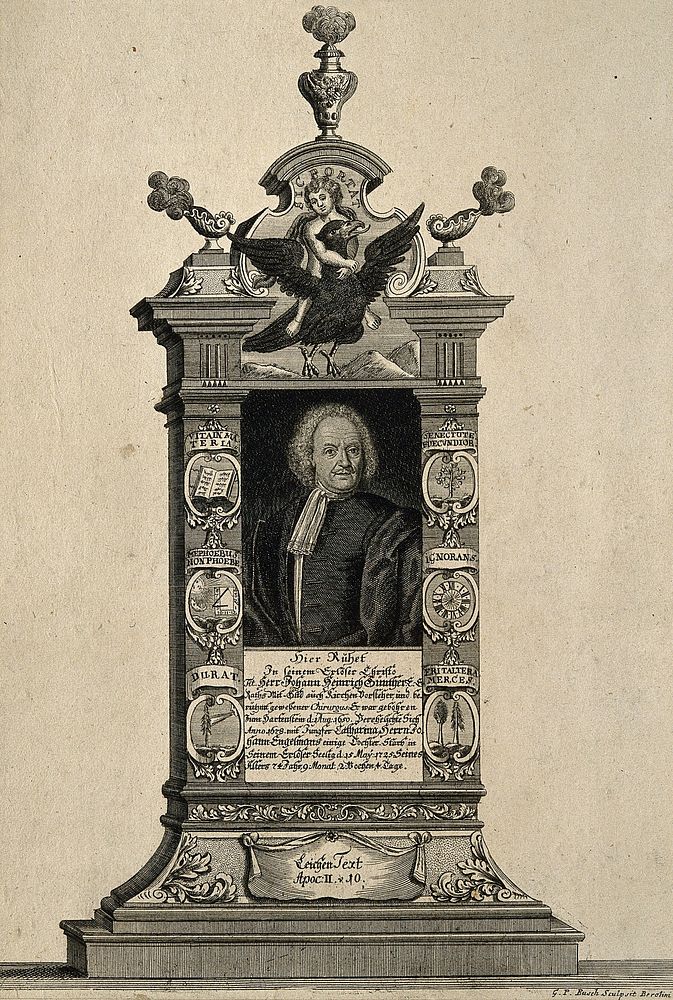 Johann Heinrich Guenther. Line engraving by G.P. Busch.