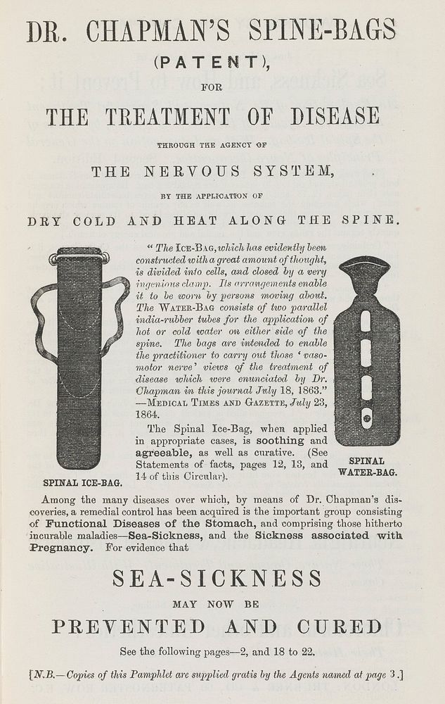 Diarrhœa and cholera : their nature, origin, and treatment through the agency of the nervous system / by John Chapman.