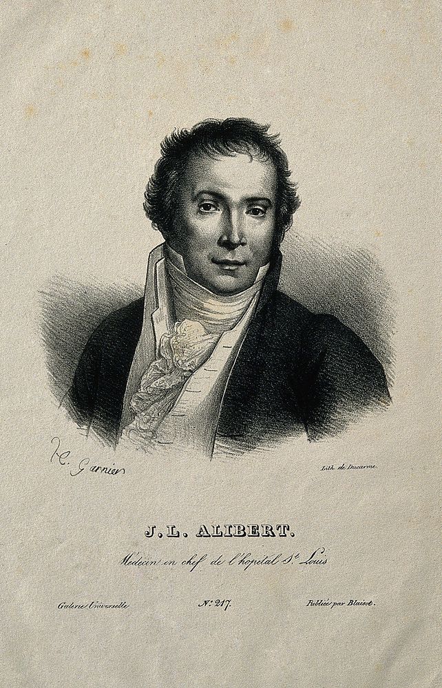 Jean Louis Alibert. Lithograph by H. Garnier.