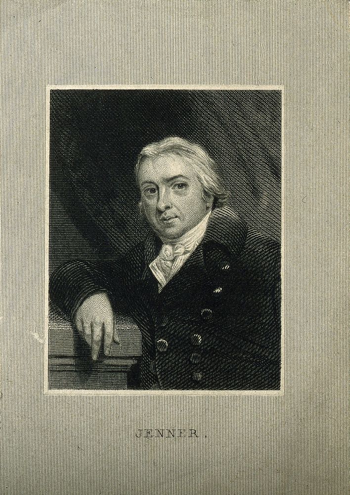 Edward Jenner. Line engraving after J. R. Smith, 1800.