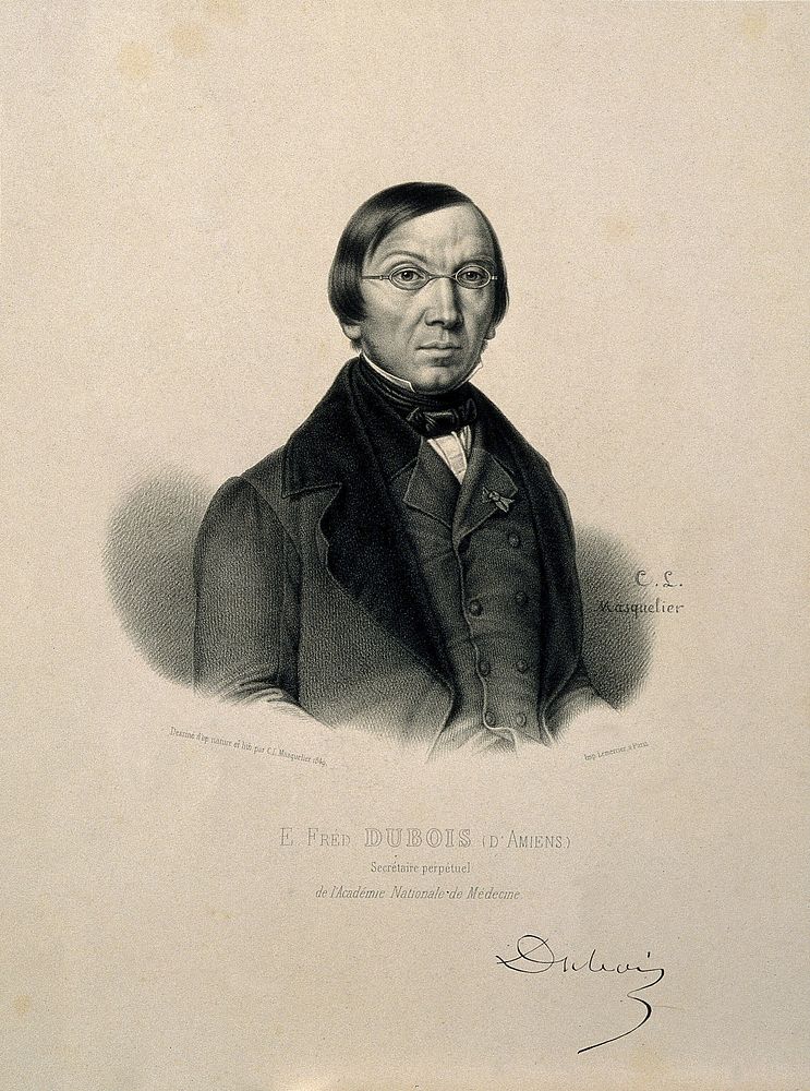 E. Frédéric Dubois d'Amiens. Lithograph by C. L. Masquelier, 1849.
