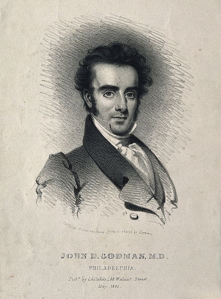 John Godman. Lithograph by A. Newsam, 1836, after H. Inman.