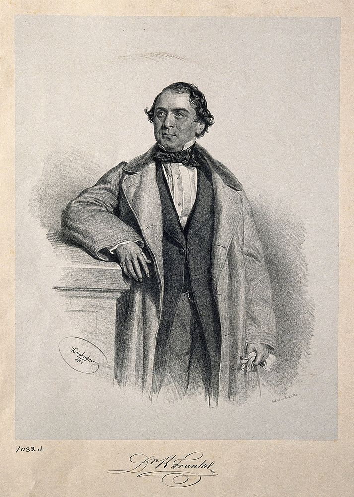 R. Frankel. Lithograph by J. Kriehuber, 1858.