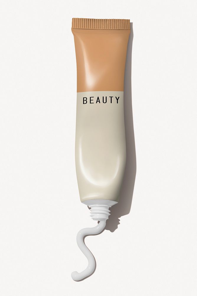 Aesthetic tube mockup, beauty brand psd