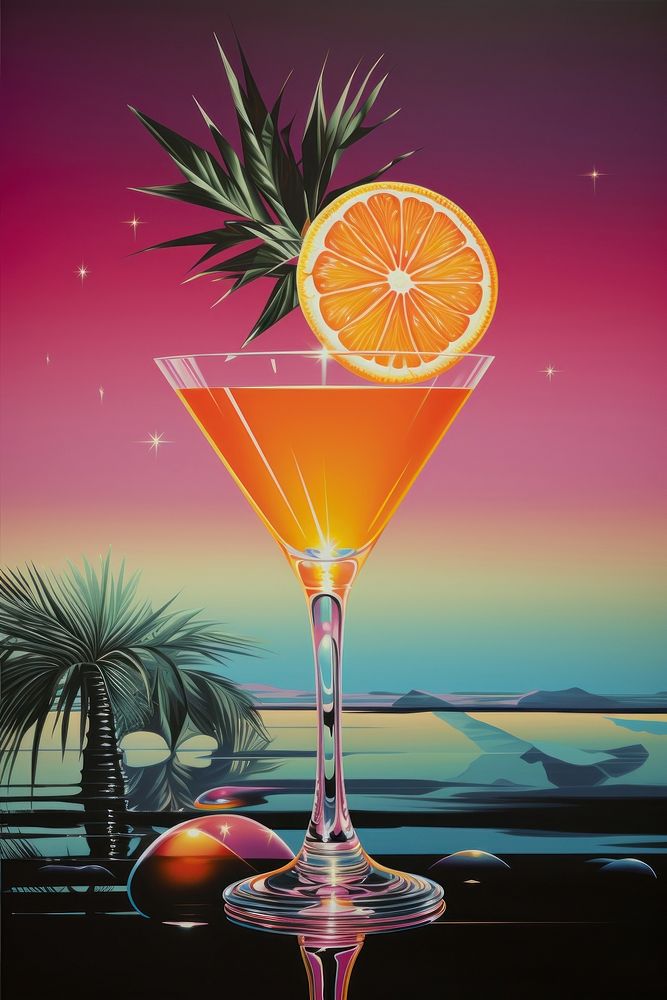 Cocktail pineapple martini summer.