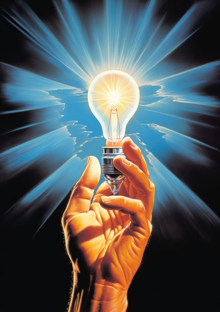 Hand holding light bulb lightbulb adult electricity.