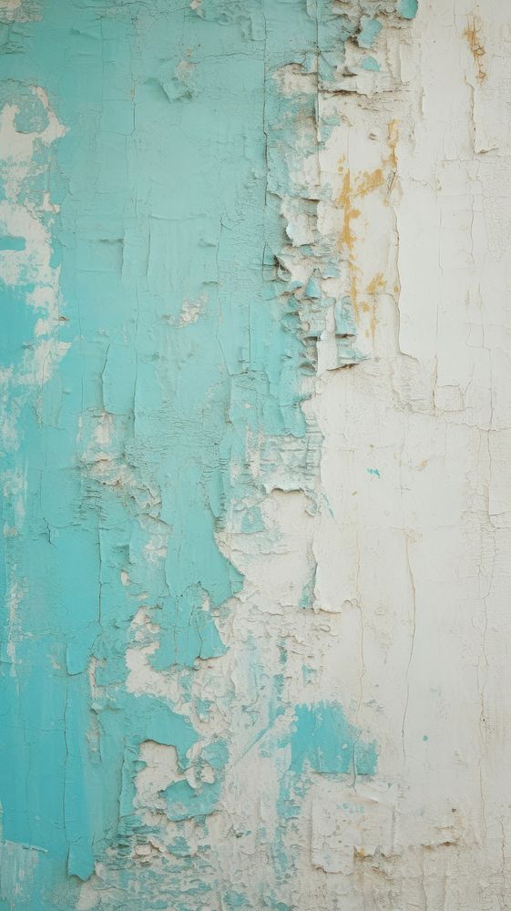 White and turquoise plaster rough paint.