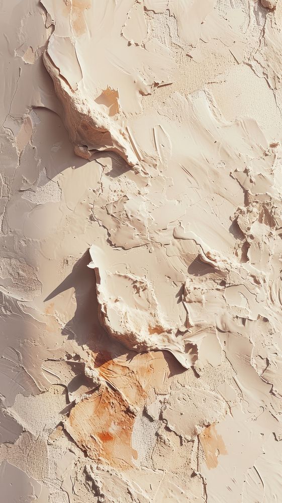 Abstract beige with some paint on it plaster rough wall.