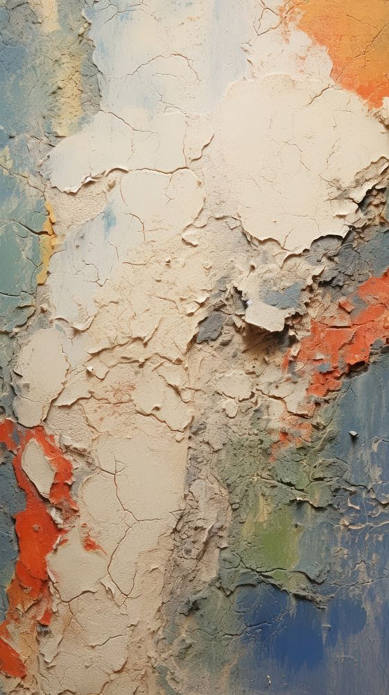Funky with some paint on it plaster rough wall.