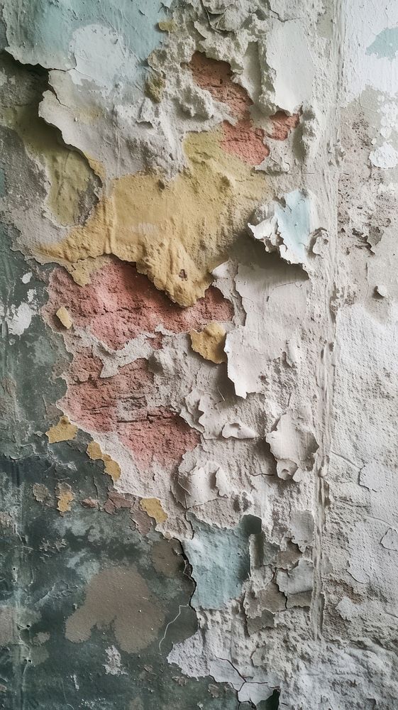 Funky with some paint on it plaster rough wall.