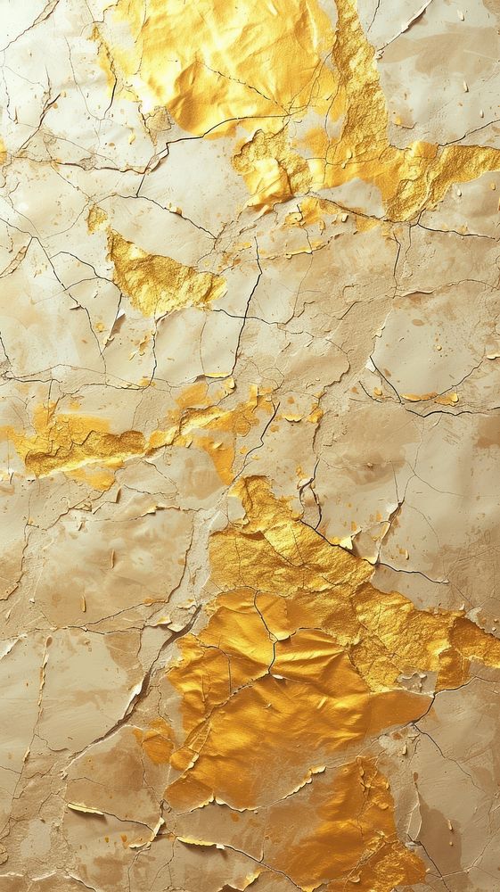 Gold marble pattern with some paint on it abstract texture rough.