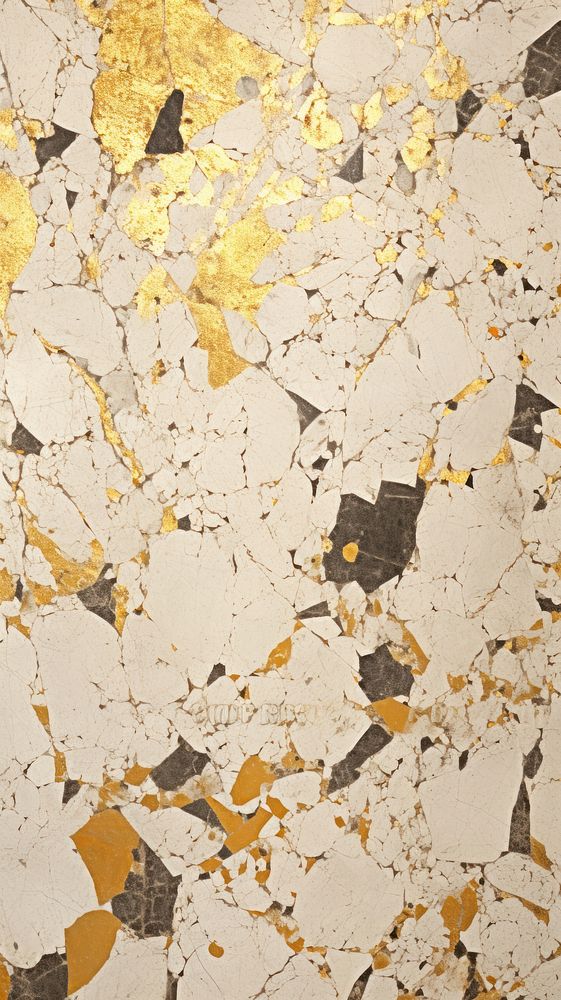 Gold terrazzo pattern with some paint on it wall wallpaper abstract.