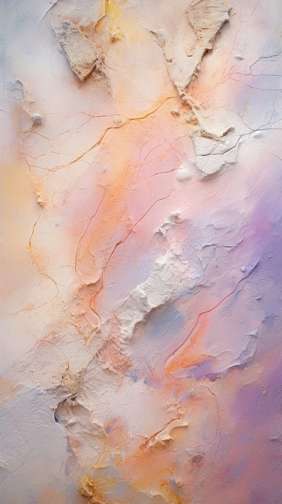 Pastel abstract paint with some paint on it plaster rough wall.