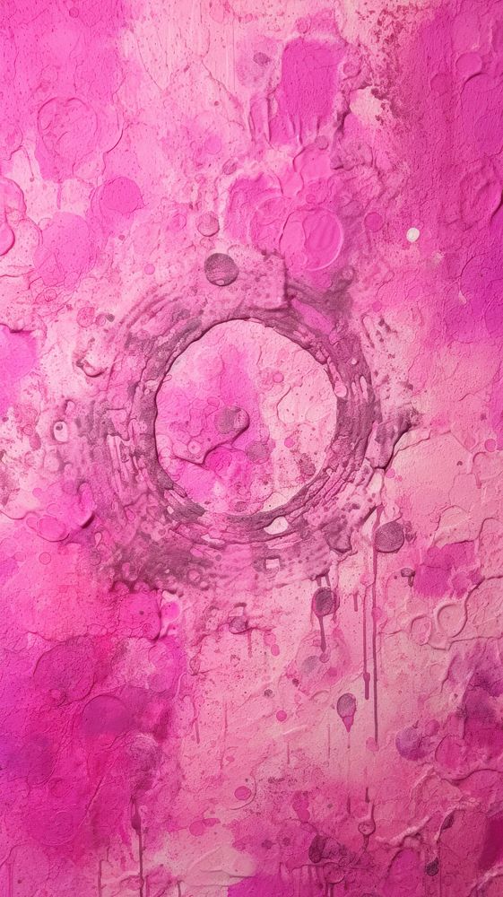 Pink circle pattern with some paint on it abstract painting texture.
