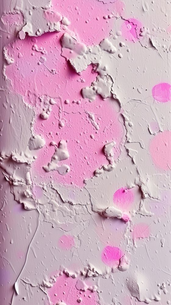 Pink dot pattern with some paint on it abstract petal wall.