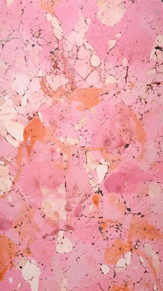 Pink terrazzo pattern with some paint on it wall abstract texture.