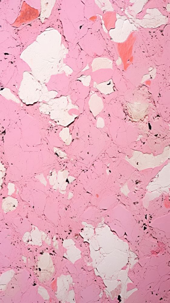 Pink terrazzo pattern with some paint on it abstract texture rough.