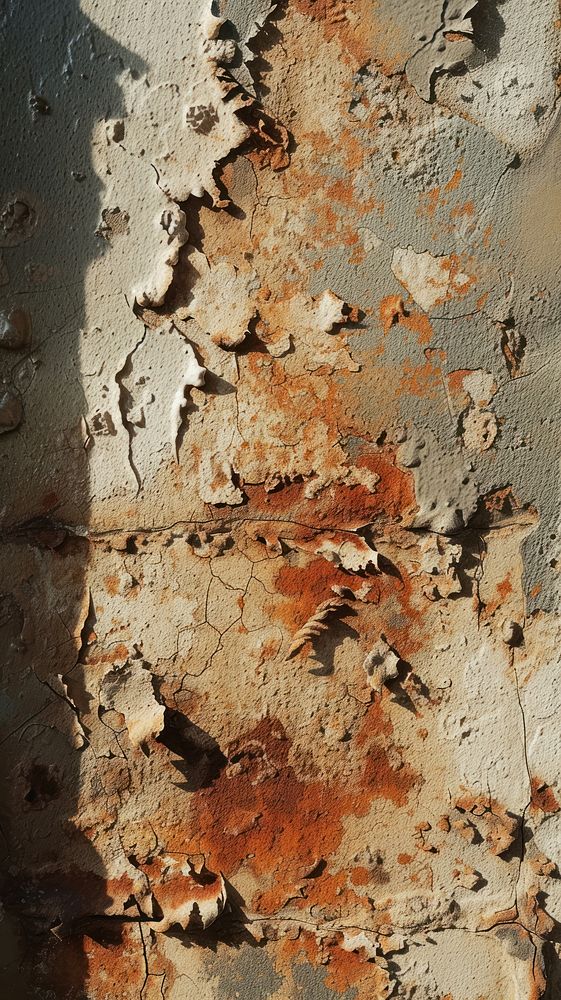 Rust with some paint on it plaster rough wall.