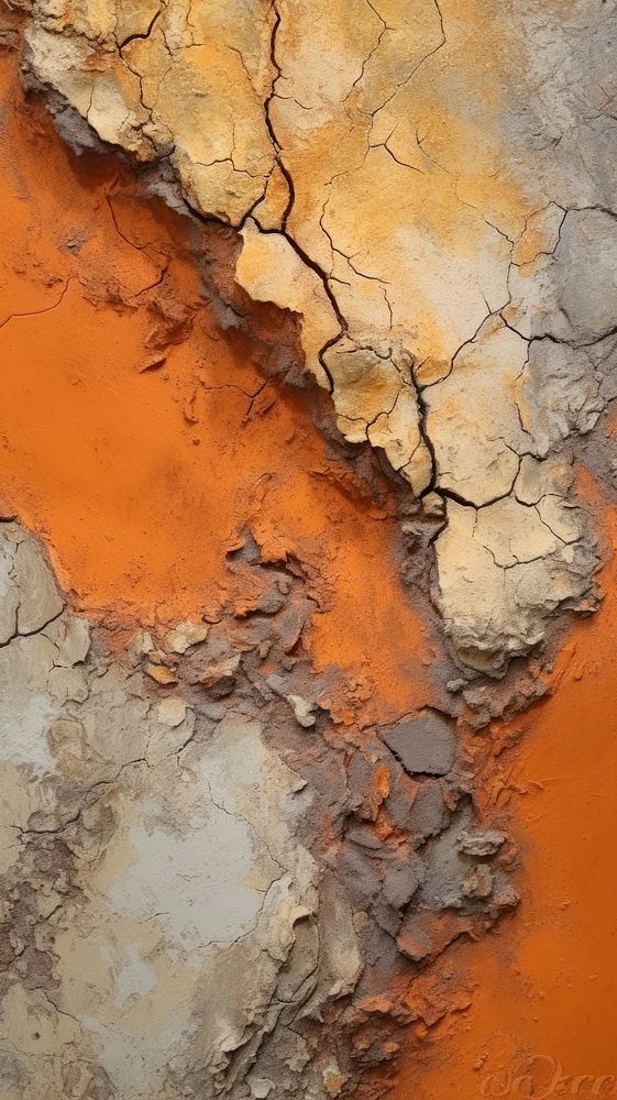 Rust with some paint on it rough wall deterioration.