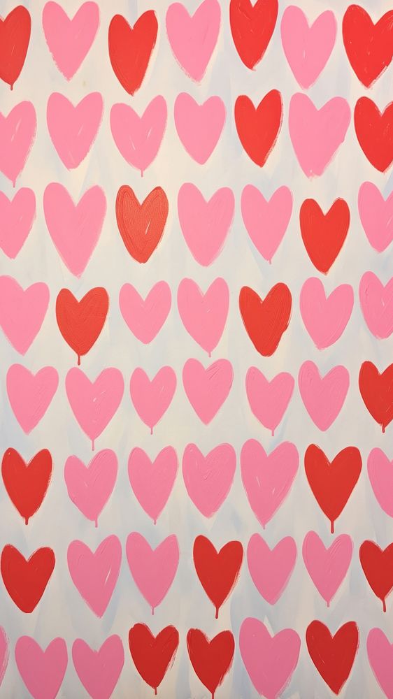 Pink heart backgrounds pattern repetition.