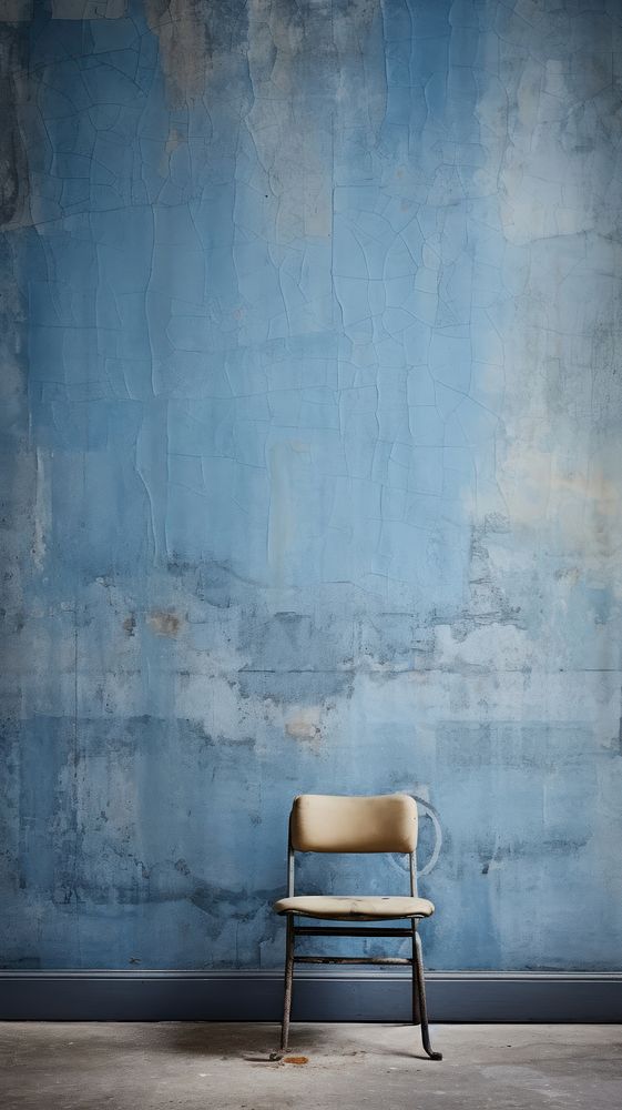 Blue and grey wall architecture furniture.