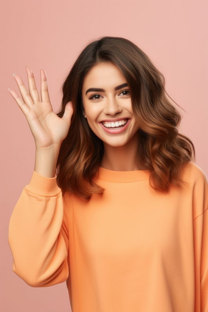 Finger smile adult woman. | Premium Photo - rawpixel