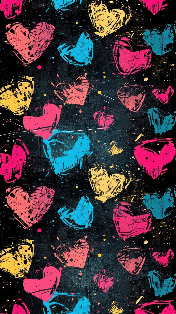 Graffiti spray hearts pattern backgrounds line creativity.