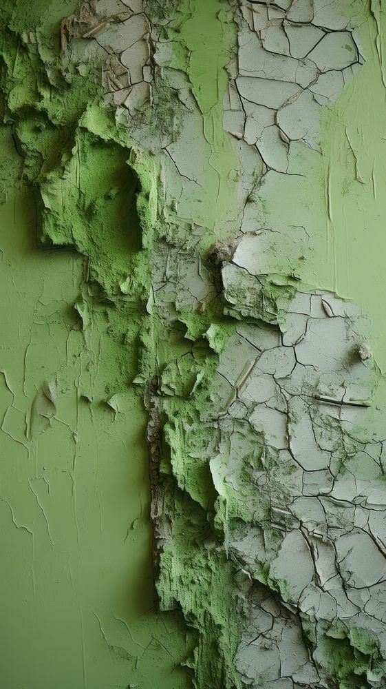 Green plaster rough paint.