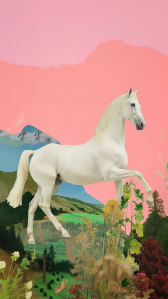 Horse art stallion painting.