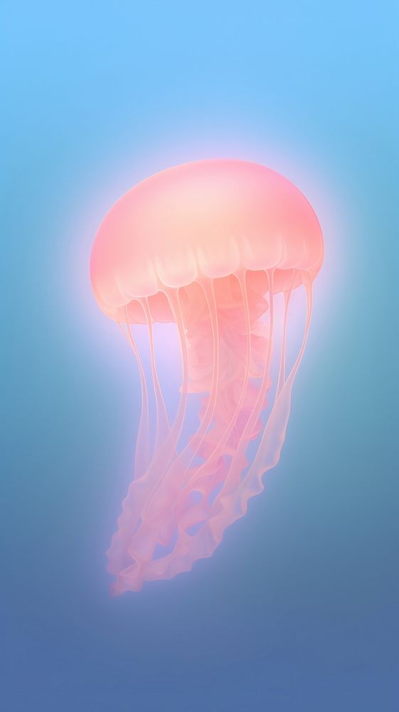 Blurred gradient jellyfish blue invertebrate transparent.