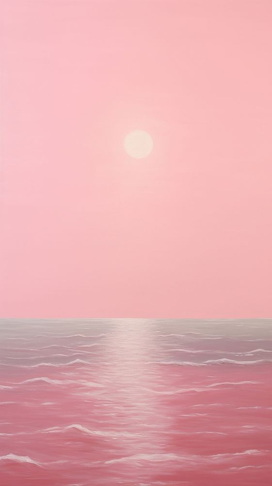 Pink space sunrise beach backgrounds horizon.