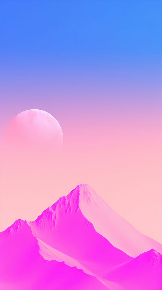 Pink mountain backgrounds outdoors nature.